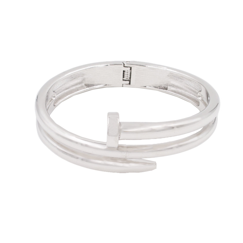 Lavencious 18K Gold/ Rhodium Plated Hinged Bangles Bracelets