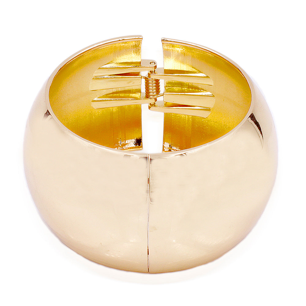 Lavencious 18K Gold/ Rhodium Plated Hinged Bangles Bracelets