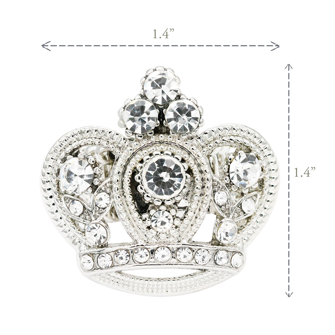 Lavencious Big Chunky Crown Stretch Ring for Women Statement Rings Fit for Size 7 to 9