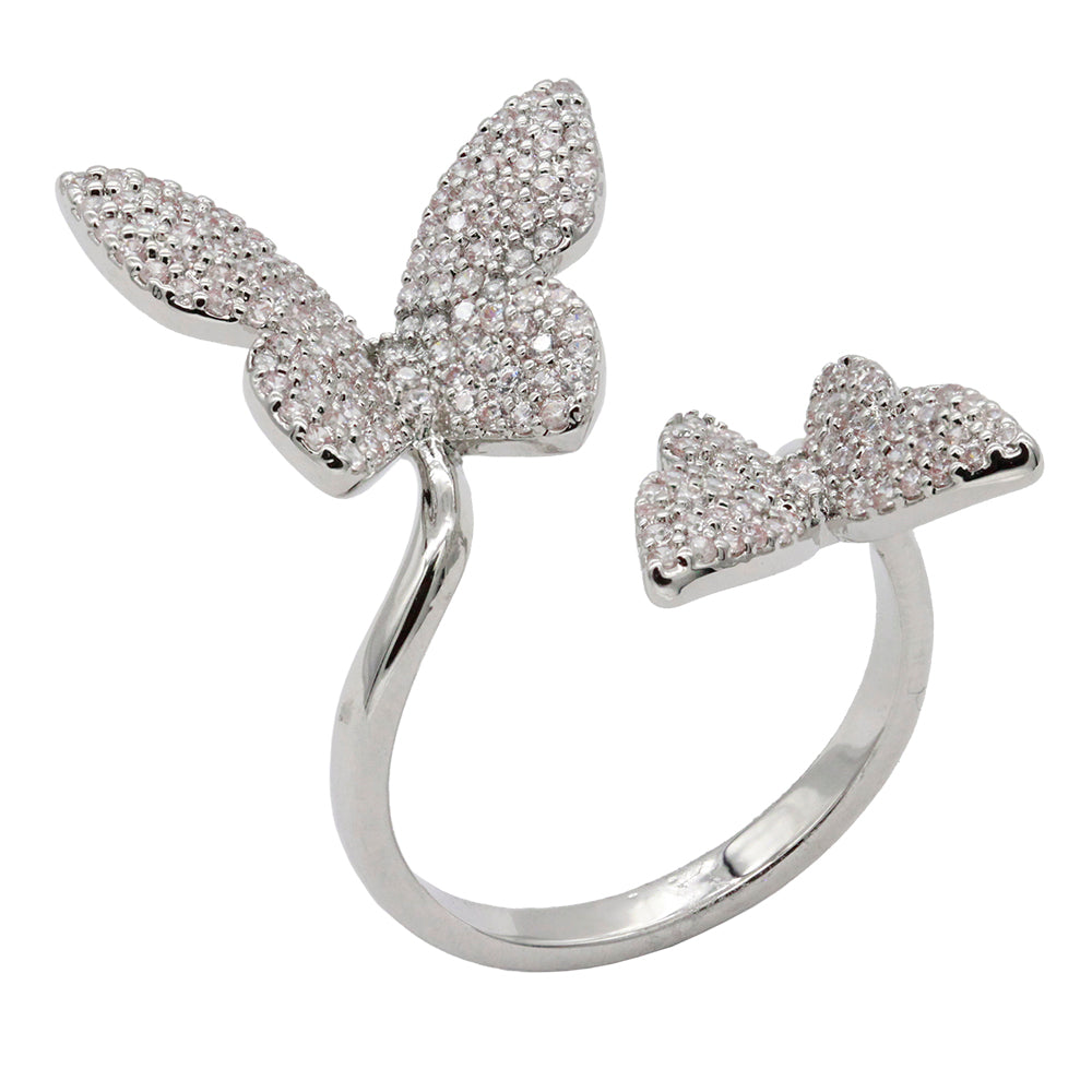 CZ Butterfly Adjustable Rings