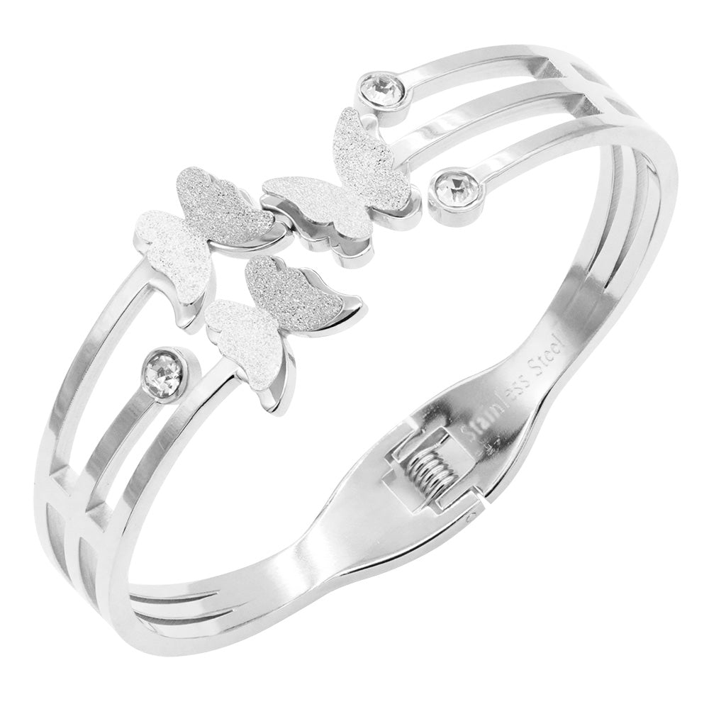 Butterfly Stainless Steel Bangle