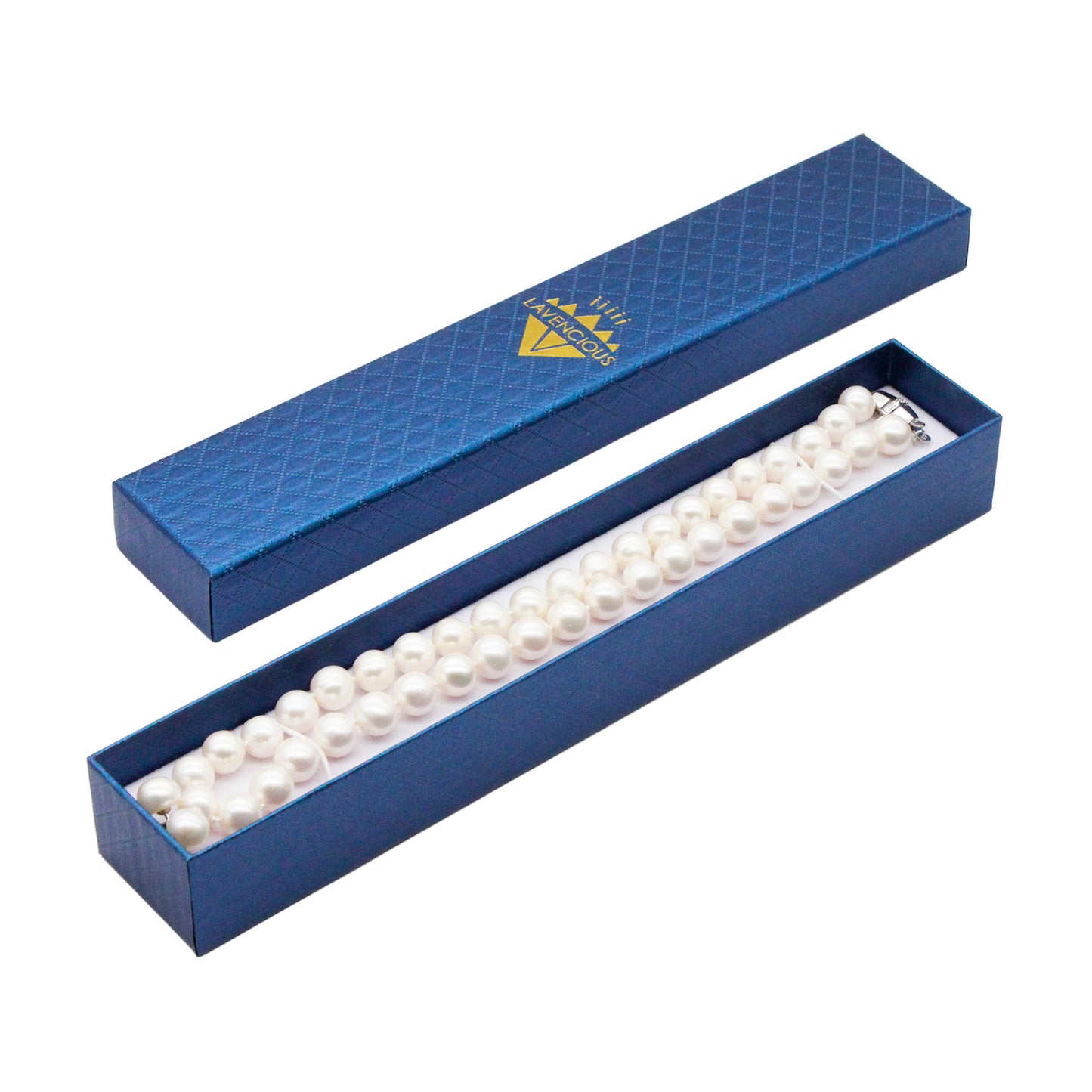 Genuine Freshwater Pearl Strand Necklace with Pearl Stud Earrings - 16 in Long