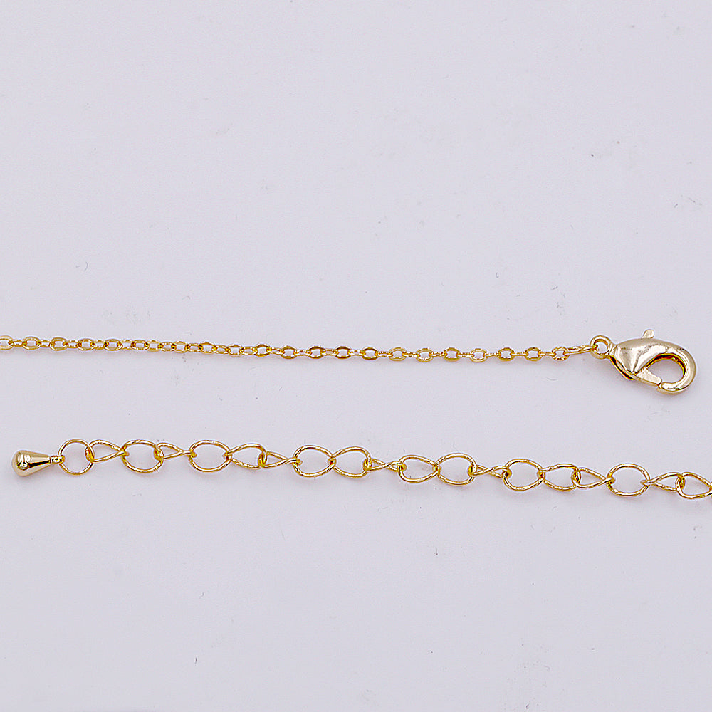 Round Cubic Zirconia Solitaire Fashion Pendant Necklace, Gold Plated