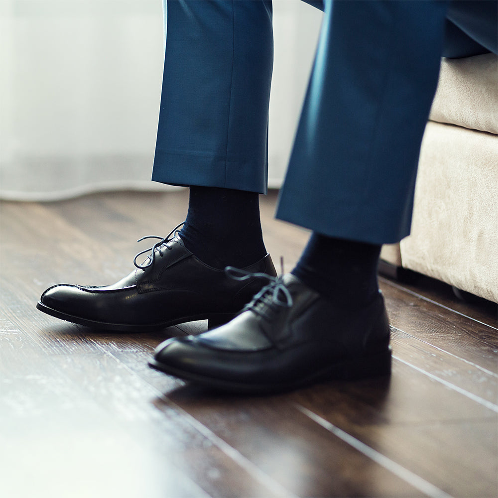 Lavencious Premium Men's Soft and Comfort Bamboo Fiber Crew Dress Socks for Men Shoe Size 7-13, 6 Pairs (Black)