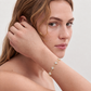 14K Gold Plated With Clear Cubic Zirconia Clover Bracelets, 7"