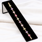 14K Gold Plated With Multicolor Cubic Zirconia Clover Bracelets, 7"