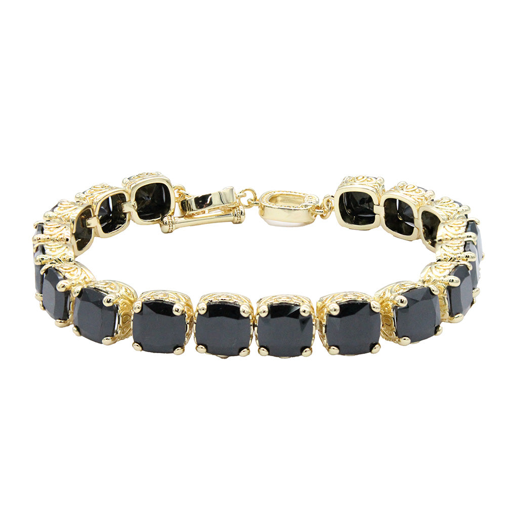 Lavencious 14K Gold Plated With Cubic Zirconia Tennis Bracelets