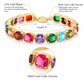 Lavencious 14K Gold Plated With Multicolor Cubic Zirconia Tennis Bracelets