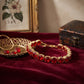 Lavencious 14K Gold Plated With Red Cubic Zirconia Tennis Bracelets