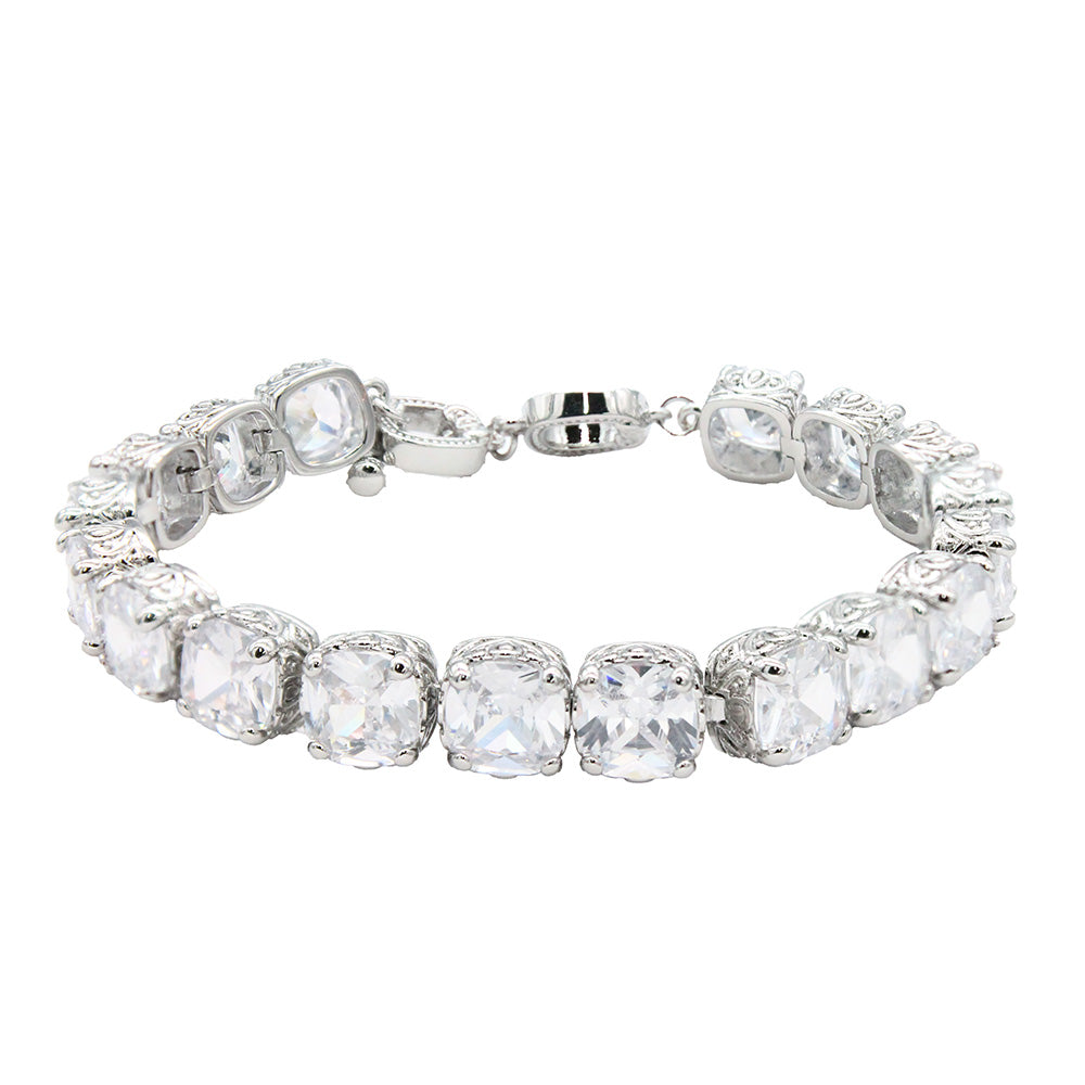 Lavencious 14K Gold Plated With Cubic Zirconia Tennis Bracelets