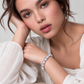 Lavencious Rhodium Plated With Clear Cubic Zirconia Tennis Bracelets