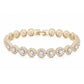 Lavencious 14K Gold Plated With Clear Cubic Zirconia Bracelets 7.25"