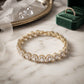 Lavencious 14K Gold Plated With Clear Cubic Zirconia Bracelets 7.25"