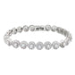 Lavencious Rhodium Plated With Clear Cubic Zirconia Bracelets 7.25"
