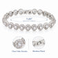 Lavencious Rhodium Plated With Clear Cubic Zirconia Bracelets 7.25"
