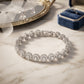 Lavencious Rhodium Plated With Clear Cubic Zirconia Bracelets 7.25"