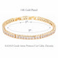 Lavencious Gold Plated with 4mm Emerald Clear Princess Cut AAAAA Cubic Zirconia Tennis Bracelets