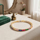 Lavencious Gold Plated with 4mm Emerald Multicolor Princess Cut AAAAA Cubic Zirconia Tennis Bracelets