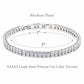Lavencious Rhodium Plated with 4mm Emerald Clear Princess Cut AAAAA Cubic Zirconia Tennis Bracelets