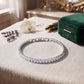 Lavencious Rhodium Plated with 4mm Emerald Clear Princess Cut AAAAA Cubic Zirconia Tennis Bracelets