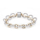 Lavencious 14K Gold Plated 2-Tone Toggle Bracelets, 7.75''