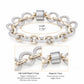 Lavencious 14K Gold Plated 2-Tone Toggle Bracelets, 7.75''