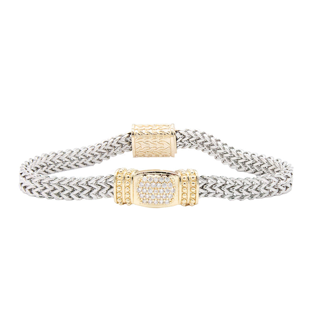 Lavencious Two-Tone Magnetic Bracelet, 7.5''
