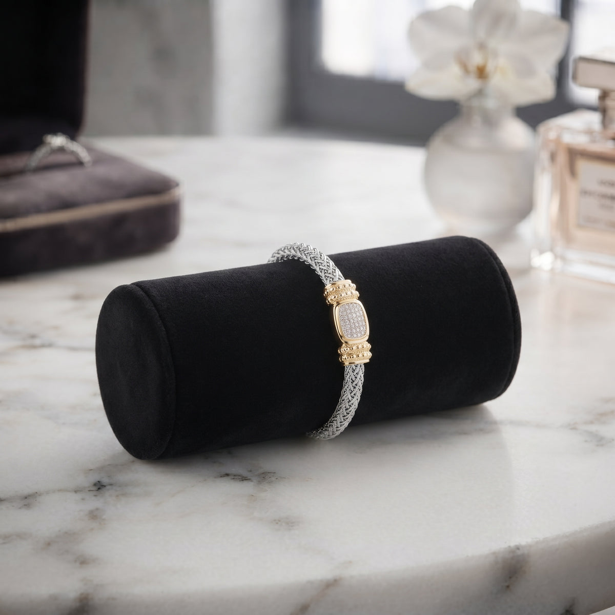 Lavencious Two-Tone Magnetic Bracelet, 7.5''