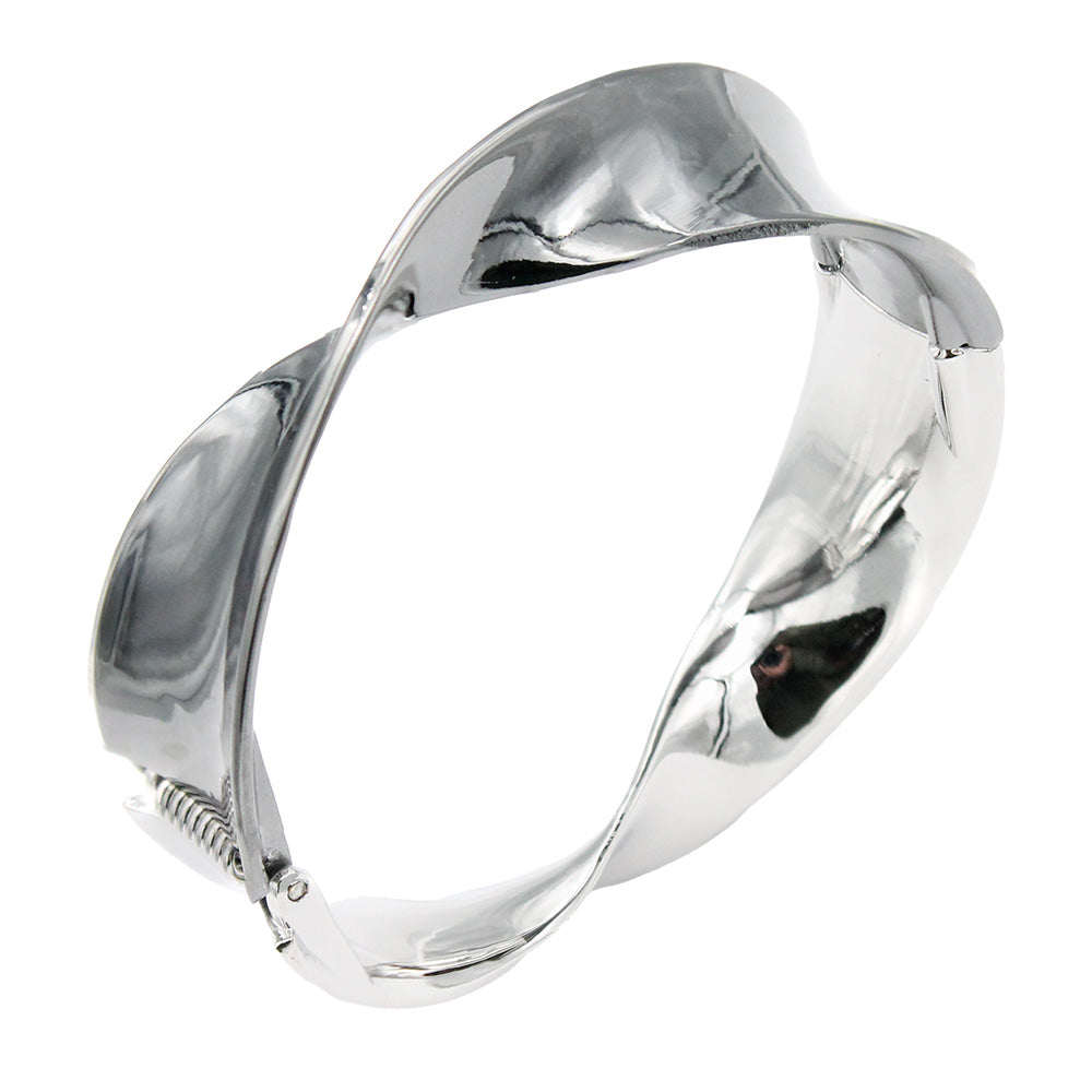 Lavencious Plated Hinged Bangles Bracelets 3 Pcs Set