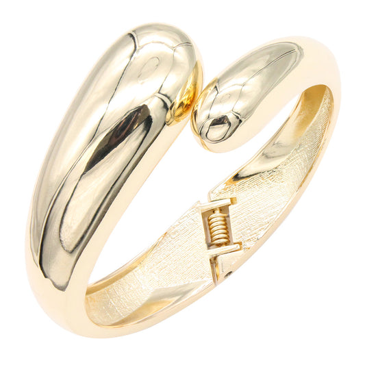 Lavencious 18K Gold/ Rhodium Plated Hinged Bangles Bracelets