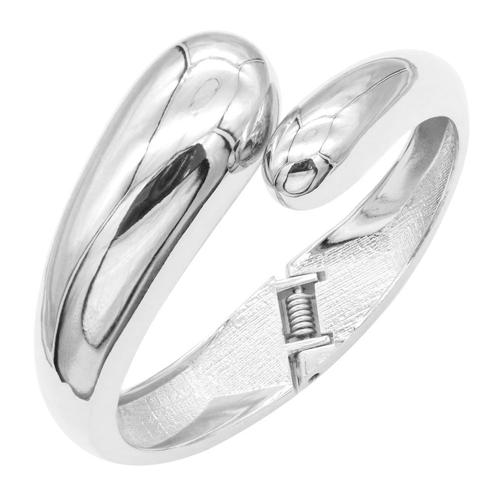 Lavencious 18K Gold/ Rhodium Plated Hinged Bangles Bracelets
