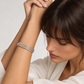 Lavencious 14K Gold Plated 2-Tones Hinged Bangles Bracelets, 7''