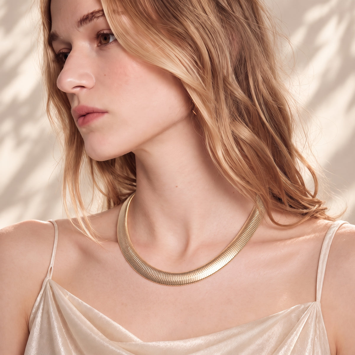 Lavencious Gold Color 16''+2'' Chain Necklace