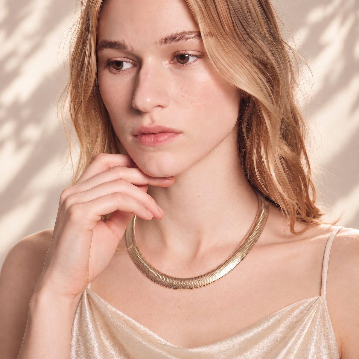 Lavencious Gold Color 16''+2'' Chain Necklace