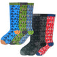 Lavencious Premium Soft and Comfort Bamboo Fiber Knee High Athletic Socks for Men Shoe Size 7-13 - 6 Pairs (Bicycle Pattern)