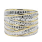 Lavencious Two-Tone Plated Clear CZ Unisex Rings.