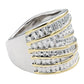 Lavencious Two-Tone Plated Clear CZ Unisex Rings.
