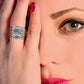 Lavencious Two-Tone Plated Clear CZ Unisex Rings.