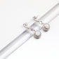 Lavencious Sterling Silver With Round White Opal Earrings
