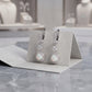 Lavencious Sterling Silver With Square White Opal Earrings