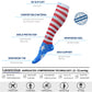 Lavencious Compression Socks 6 Pairs 8-15mmHg for Women Medium Size Shoe Size 6-10
