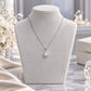 Lavencious Sterling Silver Round White Opal Halo Pendant Necklace with 16"+2" Italian Box Chain