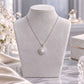 Lavencious Sterling Silver Square White Opal Halo Pendant Necklace with 16"+2" Italian Box Chain