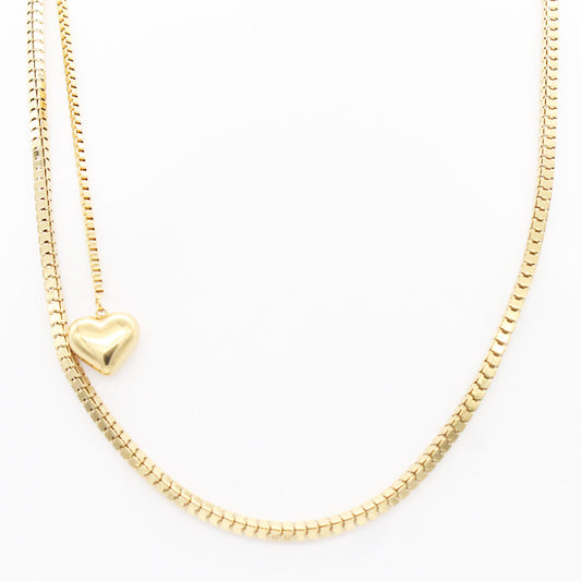 Stainless Steel with Heart Necklace