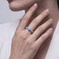 Lavencious Solid 925 Sterling Silver Evil Eye Ring with Rhodium Plated, Evil Eye with Enamel and Shiny Crystal Comfort Fit for Women , Size 4 to 10