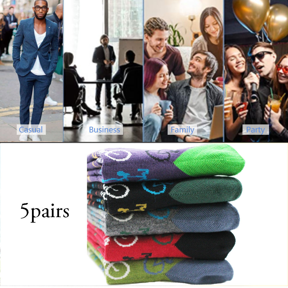 Lavencious Mens Bike Pattern and Dress Socks 5 Pairs for Men Shoe Size 6-10, Sock Size 9-11, 5 Pairs(Bicycle Pattern) Lavencious Mens Bike Pattern and Dress Socks 5 Pairs for Men Shoe Size 6-10, Sock Size 9-11, 5 Pairs(Bicycle Pattern)