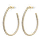 Lavencious Gold Color With clear CZ Hoop Earrings
