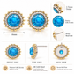 Lavencious 2-Tones with Aqua Cubic Zirconia Earrings