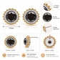 Lavencious 2-Tones with Black Cubic Zirconia Earrings