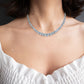 Lavencious Rhodium Plated with Clear AAA CZ Tennis Necklace